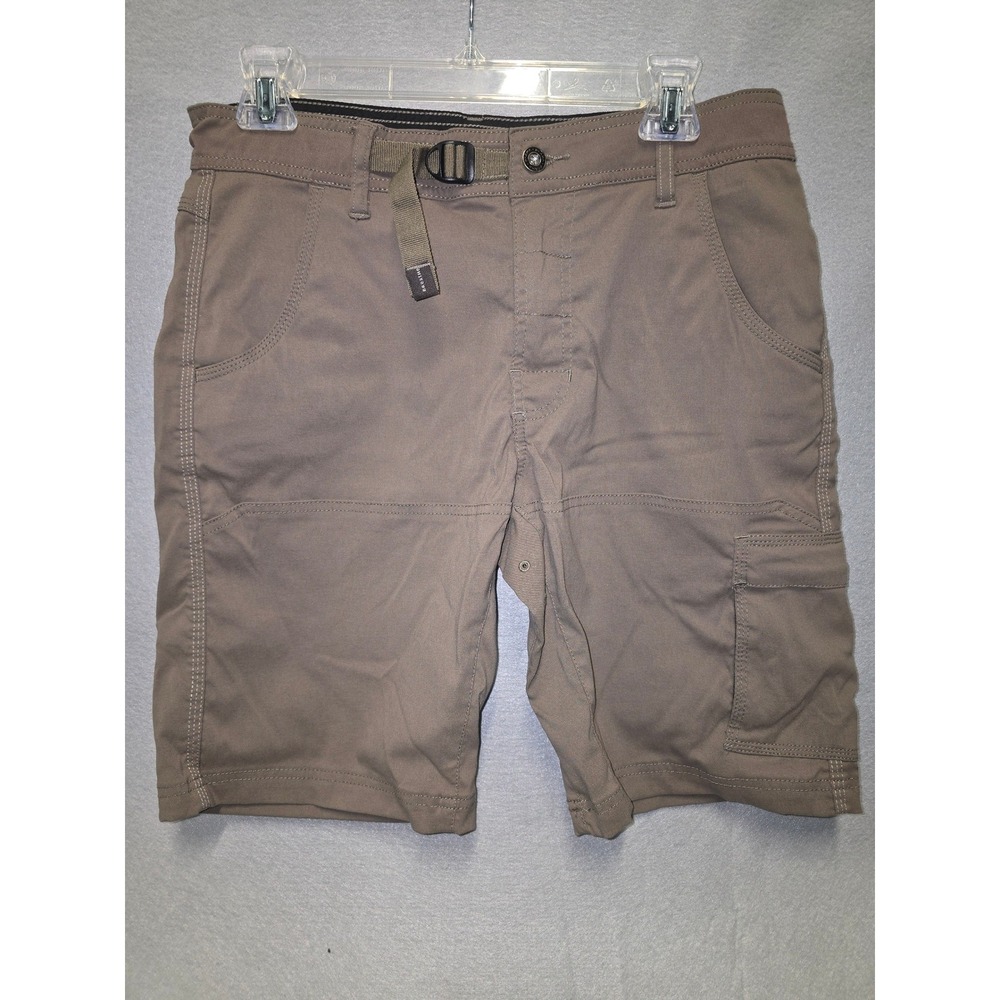 Prana Zion Mens Mud Brown Stretch Hiking Climbing Cargo Shorts 30W
